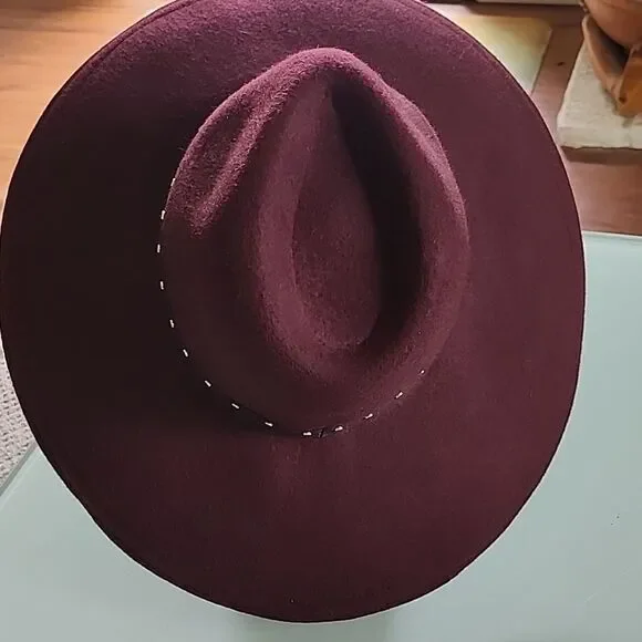 Ted Baker WXH- Rosieyy Corpcore Mob Wife Oxblood Color Hat New With Tags